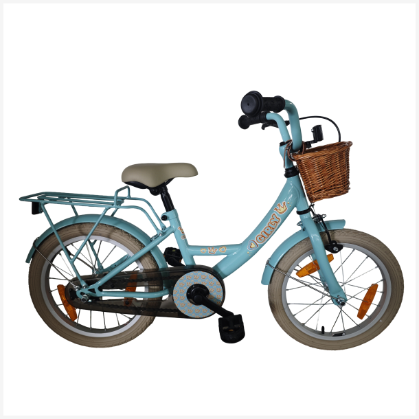 B�rnecykel Bikefun Girly 16 tommer - med kurv og fodbremse - bl�