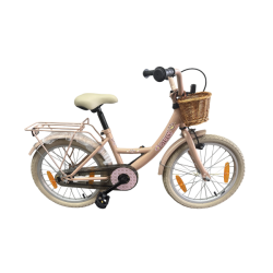 B�rnecykel Bikefun Girly 18 tommer - med kurv og fodbremse - st�vet rosa