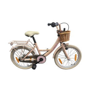 B�rnecykel Bikefun Girly 18 tommer - med kurv og fodbremse - st�vet rosa
