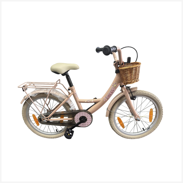 B�rnecykel Bikefun Girly 18 tommer - med kurv og fodbremse - st�vet rosa