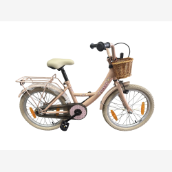 B�rnecykel Bikefun Girly 18 tommer - med kurv og fodbremse - st�vet rosa