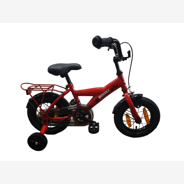 B�rnecykel Bikefun Boost 12 tommer - med st�ttehjul og bremsenav - R�d