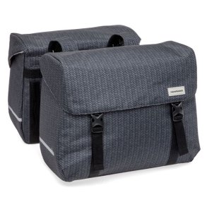 Dobbelt cykeltaske New Looxs Mondi Joy - 38 liter - 39 x 18 x 32 cm (2x) - Nima sort