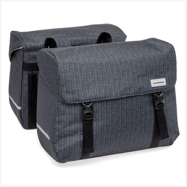 Dobbelt cykeltaske New Looxs Mondi Joy - 38 liter - 39 x 18 x 32 cm (2x) - Nima sort