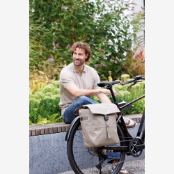 Cykeltaske New Looxs Leeds Single - 19 liter - 33 x 18 x 38 cm - Taupe beige