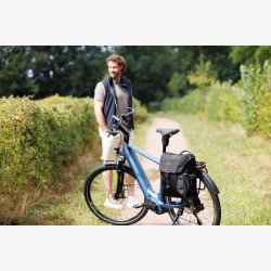 Single Pannier Bag New Looxs Vigo Single - 20 liter - 30 x 19 x 40 cm - Sort-Gr�n