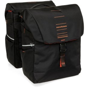 Dobbelt cykeltaske New Looxs Vigo MIK 2.0 - 40 liter - 30 x 19 x 40 cm (2x) - sort-orange