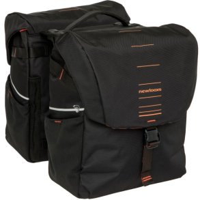 Dobbelt cykeltaske New Looxs Vigo Double RackTime 2.0 - 40 liter - 30 x 19 x 40 cm (2x) - sort-orange