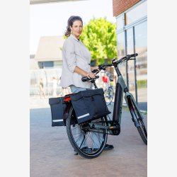 Dobbelttaske New Looxs Canvas Deluxe - 46 liter - 39 x 18 x 33 cm (2x) - Sort