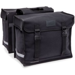 Dobbelt cykeltaske New Looxs Canvas Deluxe - 46 liter - 39 x 18 x 33 cm (2x) - Sort