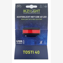Baglygte IkziLight Tosti 40 COB LED, USB Genopladelig