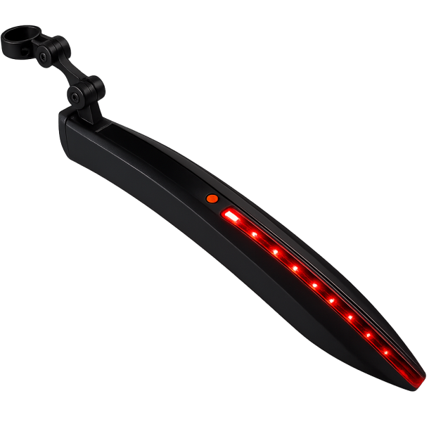 Mirage bagskrm p sadelpind med QR og LED strip 24-29 tommer