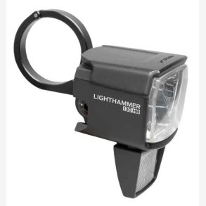 Forlygte Trelock LS 930 Lighthammer 130 lux til E-cykel inkl. styradapter sort
