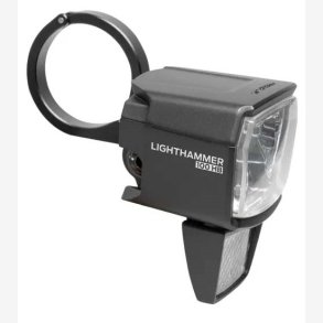 Forlygte LS 890 Lighthammer 100 til E-cykel inkl. styradapter sort