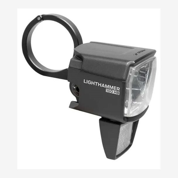Forlygte LS 890 Lighthammer 100 til E-cykel inkl. styradapter sort