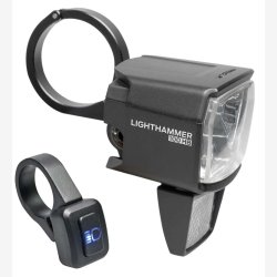 Forlygte LS 890 Lighthammer 100 til E-cykel inkl. styradapter sort
