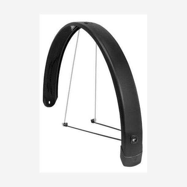 Bagsk�rm Eurofender Tempo Square 28 tommer 65 mm sort