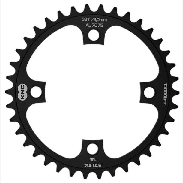 K�dering 38T KMC BCD 104 mm - 1/2" x 1/8" bred - sort