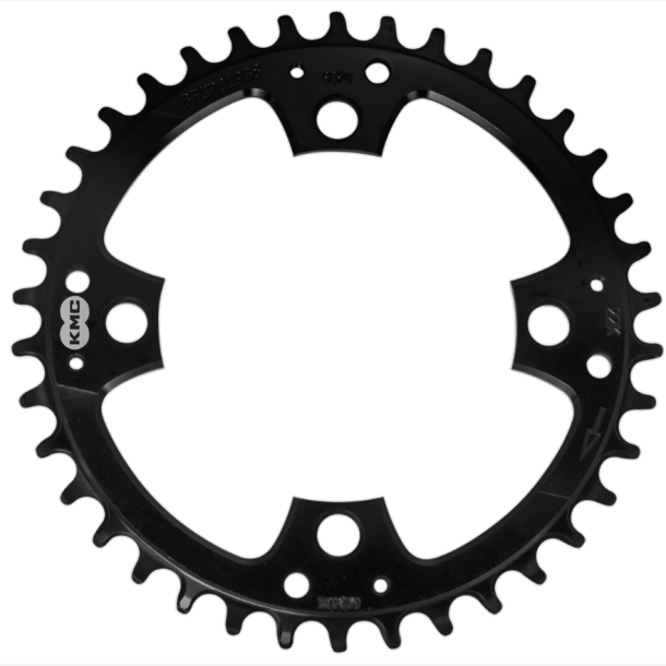 K�dering 38T KMC BCD 104 mm - 1/2" x 11/128" smal bred - sort