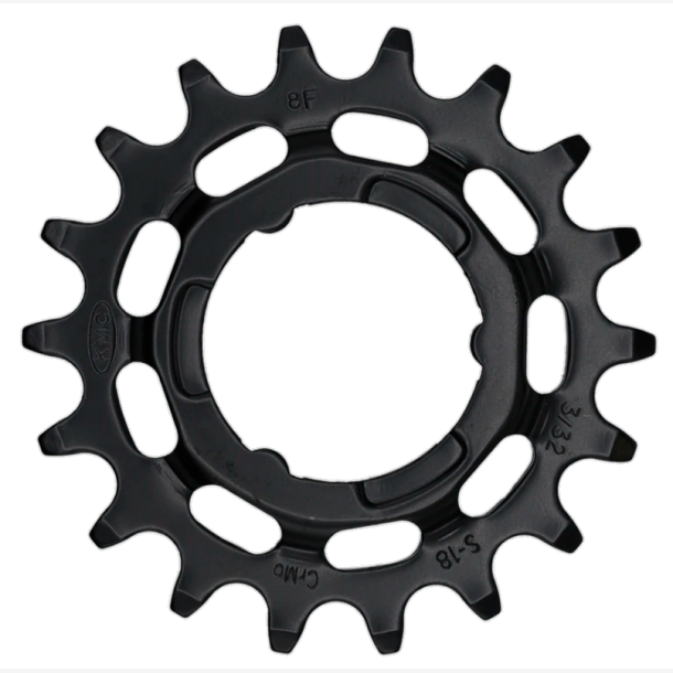 Tandhjul KMC Til Shimano 18T O-MO St�l 3/32 Tomme - Sort