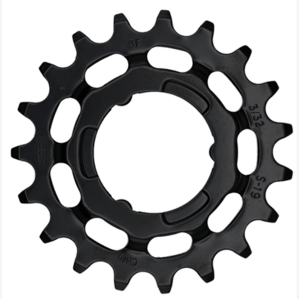 Tandhjul KMC Til Shimano 19T O-MO St�l 3/32 Tomme - Sort
