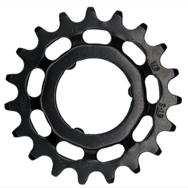 Tandhjul KMC Til Shimano 19T O-MO St�l 1/8 Tomme - Sort