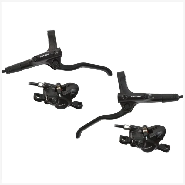 Hydraulisk skivebremses�t Shimano MT200 for og bag - uden rotor - sort