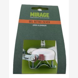 Mirage Cykelklokke Retro Classic - 60 mm - s�lv