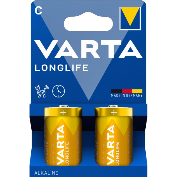 Batteri Varta Longlife Alkaline LR14 C (2x)
