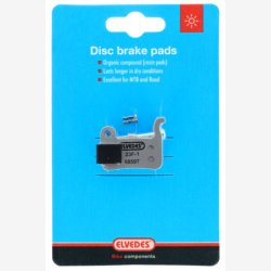 Skivebremseklodss�t Elvedes - Shimano - Organisk blanding (harpiks) - 1 par