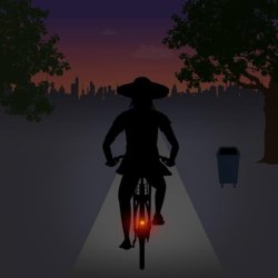 Spanninga baglygte Pixeo XB batteri til montering p� sk�rm - med beskyttelsesbeslag