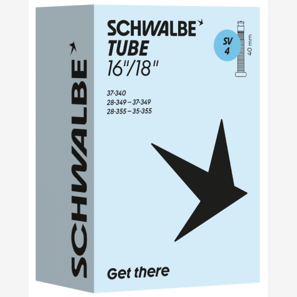 Slange Schwalbe SV4 (16-18'') 28/37-340/355 - 40mm ventil
