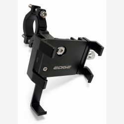 Edge Telefonholder G21 - Aluminium - 360&deg; Drejelig - Universal Styrbeslag - Ekstra Robust - Sort