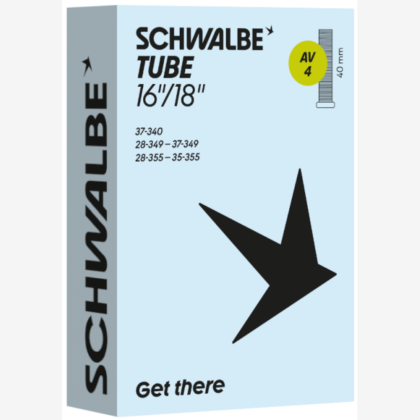 Slange Schwalbe AV4 16"/18" 28/37-340/355 - 40mm ventil