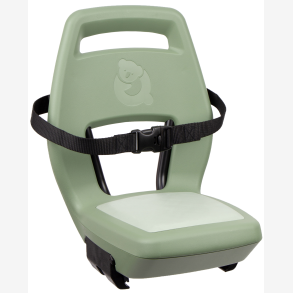 Bags�de Qibbel Junior 6+ med fodst�tter, sikkerhedssele og beskyttelsesplade - Gr�n