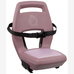 Bags�de Qibbel Junior 6+ med fodst�tter, sikkerhedssele og beskyttelsesplade - lyser�d