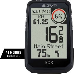 Cykelcomputer Sigma Rox 4.0 Endurance - sort