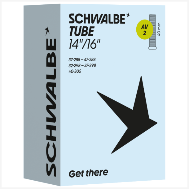 Slange Schwalbe AV2 14"/16" 32/47-288/305 - 40mm ventil
