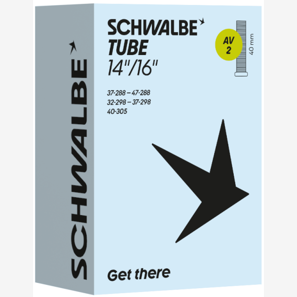 Slange Schwalbe AV2 14"/16" 32/47-288/305 - 40mm ventil