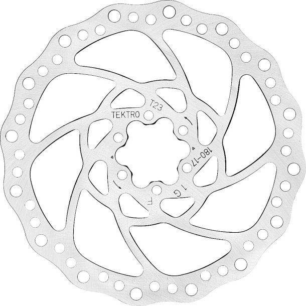 Bremseskive Tektro TR180-17 - �180 mm - 2,3 mm - s�lv