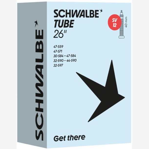 Slange Schwalbe SV12 26" / 30-47-559/597mm - 40mm ventil