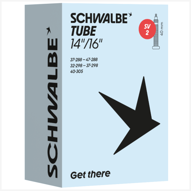 Slange Schwalbe SV2 14"/16" / 32-47-288/305mm - 40mm ventil