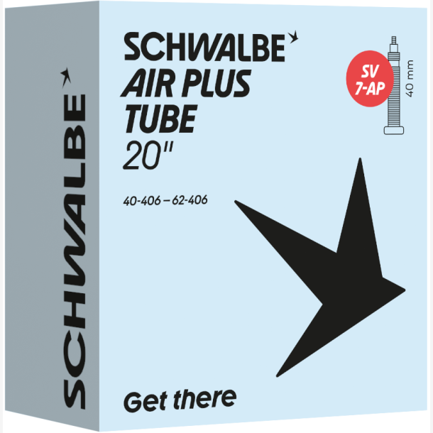 Slange Schwalbe Air Plus SV7-AP 20" / 40-62-406mm - 40mm ventil
