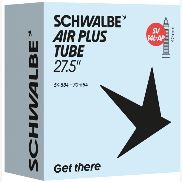 Slange Schwalbe Air Plus SV14L-AP 27,5" 54/70-584 - 40 mm ventil