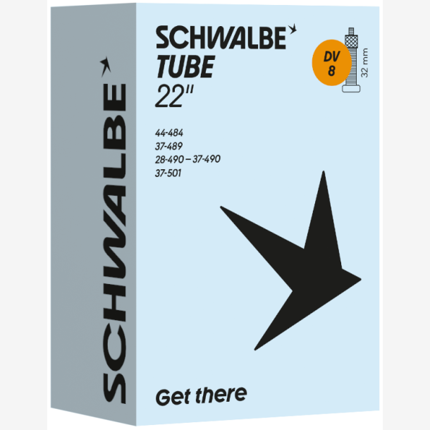 Slange Schwalbe DV8 22" / 28-44-484/501mm - 32mm ventil