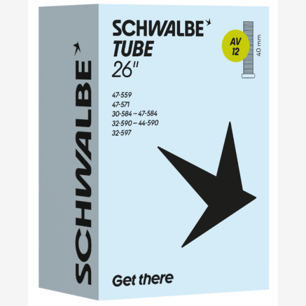 Slange Schwalbe AV12 26" / 30-47-559/597mm - 40mm ventil