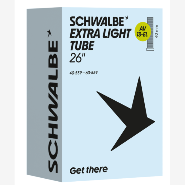 Slange Schwalbe Extra Light AV13-EL 26" / 40-60-559mm - 40mm ventil
