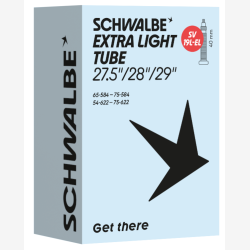Slange Schwalbe Extra Light SV19L-EL 27,5"/28"/29" / 54-75-584/622 mm - 40 mm ventil