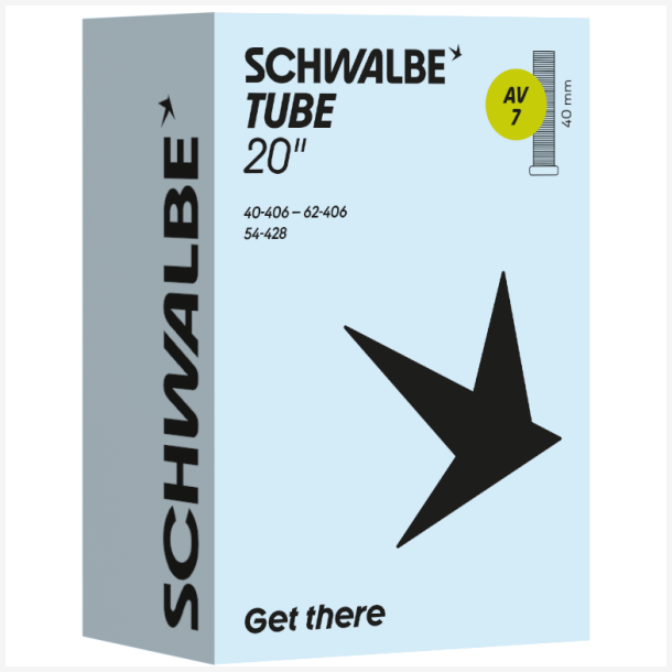 Slange Schwalbe AV7 20" 40/62-406 - 40mm ventil