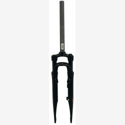 Affjedringsforgaffel 28" gevind med 1-1/8" styrr�r Zoom 730 AMS - F�lgbremse / IS skivebremse / rullebremse - matsort - QR